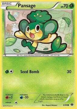 Carta pokemon Pansage (NXD 6)-Destini Futuri-C - lingua ITA-condizione EX