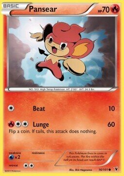 Carta pokemon Pansear (NVI 16)-Vittorie Regali-C - lingua ITA-condizione EX