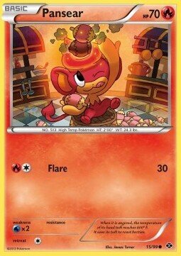 Carta pokemon Pansear (NXD 15)-Destini Futuri-C - lingua ITA-condizione EX