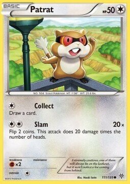 Carta pokemon Patrat (PLS 111)-Uragano Plasma-C - lingua ITA-condizione EX