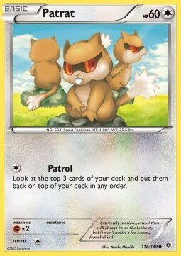 Carta pokemon Patrat (BCR 118)-Confini Varcati-C - lingua ITA-condizione EX