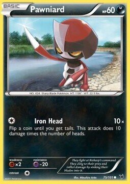 Carta pokemon Pawniard (NVI 75)-Vittorie Regali-C - lingua ITA-condizione EX