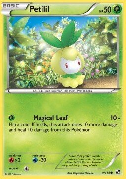 Carta pokemon Petilil (BLW 9)-Nero e Bianco-C - lingua ITA-condizione EX