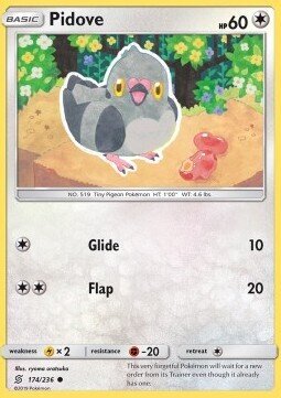 Carta pokemon Pidove (UNM 174)-Unified Minds-C - lingua ITA-condizione EX