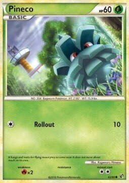 Carta pokemon Pineco (UD 62)-Senza Paura-C - lingua ITA-condizione EX