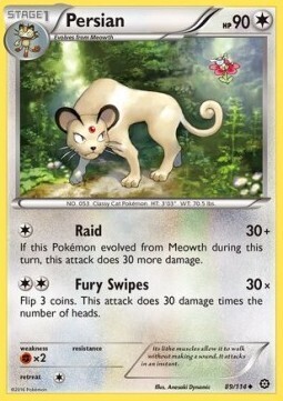 Carta pokemon Persian (STS 89)-Steam Siege-U - lingua ITA-condizione EX