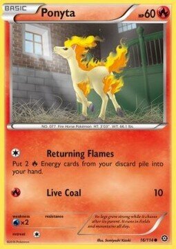 Carta pokemon Ponyta (STS 16)-Steam Siege-C - lingua ITA-condizione NM