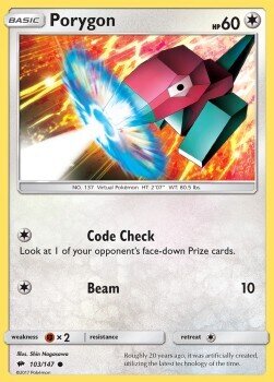 Carta pokemon Porygon (BUS 103)-Ombre Infuocate-C - lingua ITA-condizione NM