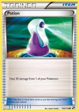 Carta pokemon Pozione (BLW 100)-Nero e Bianco-C - lingua ITA-condizione EX