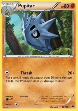 Carta pokemon Pupitar (FCO 42)-Fates Collide-U - lingua ITA-condizione NM