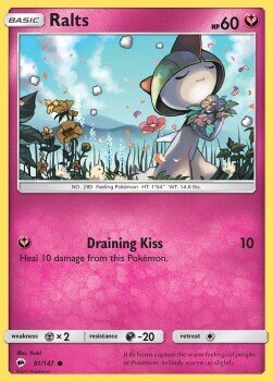 Carta pokemon Ralts (BUS 91)-Ombre Infuocate-C - lingua ITA-condizione NM