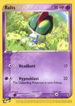 Carta pokemon Ralts (Headbutt) (RS 67)-EX Rubino & Zaffiro-C - lingua ITA-condizione EX