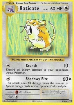 Carta pokemon Raticate (EVO 67)-Evoluzioni-R - lingua ITA-condizione NM