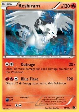 Carta pokemon Reshiram (NXD 21)-Destini Futuri-R - lingua ITA-condizione EX