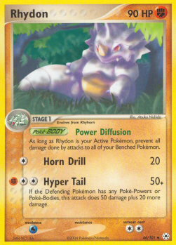 Carta pokemon Rhydon (HL 46)-EX Leggende Nascoste-U - lingua ITA-condizione EX