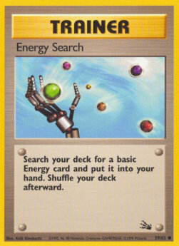 Carta pokemon Ricerca di Energia (FO 59)-Fossil-C - lingua ITA-condizione EX