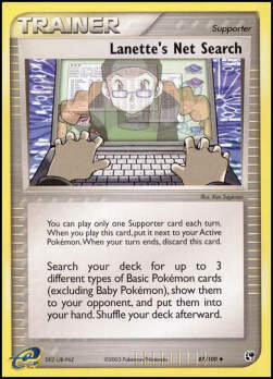 Carta pokemon Ricerca in Rete di Lanette (SS 87)-EX Tempesta di Sabbia-U - lingua ITA-condizione EX