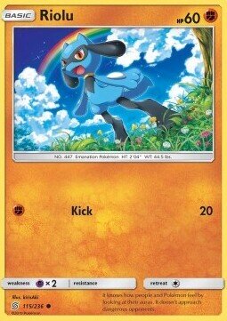 Carta pokemon Riolu (UNM 115)-Unified Minds-C - lingua ITA-condizione EX