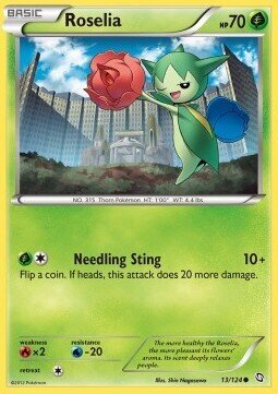 Carta pokemon Roselia (DRX 13)-Stirpe dei Draghi-C - lingua ITA-condizione EX