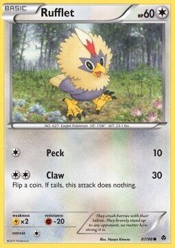 Carta pokemon Rufflet (EPO 87)-Nuove Forze-C - lingua ITA-condizione EX