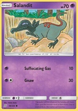 Carta pokemon Salandit (UNM 98)-Unified Minds-C - lingua ITA-condizione EX