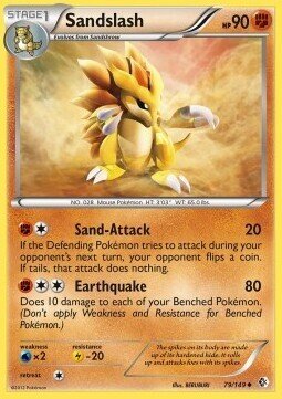 Carta pokemon Sandslash (BCR 79)-Confini Varcati-U - lingua ITA-condizione EX
