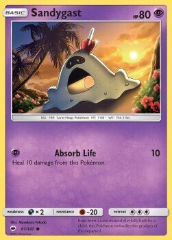Carta pokemon Sandygast (BUS 61)-Ombre Infuocate-C - lingua ITA-condizione NM