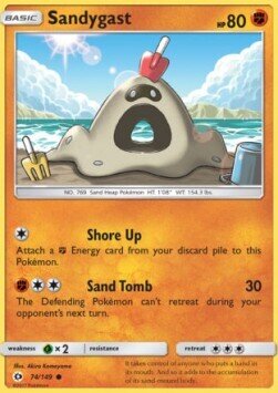 Carta pokemon Sandygast (SUM 74)-Sole e Luna-C - lingua ITA-condizione NM