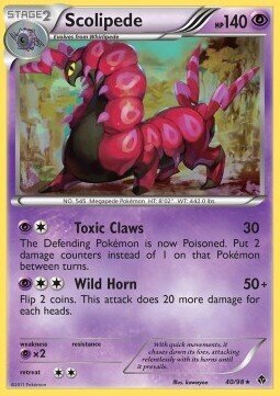Carta pokemon Scolipede (EPO 40)-Nuove Forze-R - lingua ITA-condizione EX