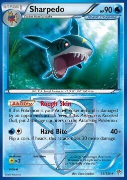 Carta pokemon Sharpedo (PLS 33)-Uragano Plasma-R - lingua ITA-condizione LP