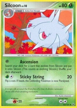 Carta pokemon Silcoon Lv.10 (PL 63)-Platino-U - lingua ITA-condizione EX