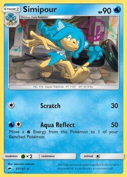 Carta pokemon Simipour (BUS 37)-Ombre Infuocate-U - lingua ITA-condizione NM