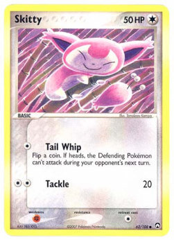 Carta pokemon Skitty (PK 62)-EX Power Keepers-C - lingua ITA-condizione EX
