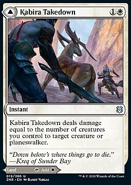 Carta MTG-Abbattimento di Kabira // Altopiano di Kabira-Rinascita di Zendikar-Excellent-U-Italiano