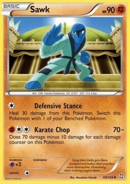 Carta pokemon Sawk (DRX 69)-Stirpe dei Draghi-U - lingua ITA-condizione NM