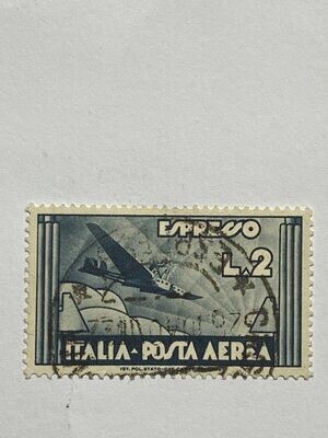 Francobollo - Regno Italia - Airplane in Flight - 2 L. - 1934 - Usato