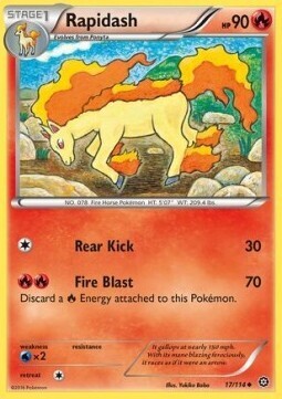 Carta pokemon Rapidash (STS 17)-Steam Siege-U - lingua ITA-condizione EX