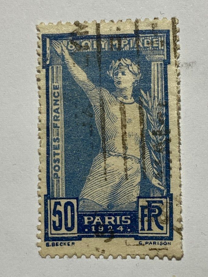 Francobollo - Francia - Olympic Games - 50 C - 1924 -Usato