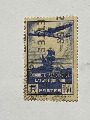 Francia - Atlantic Crossing of French Postal Aircraft - 1,50 FR - 1936 -Usato
