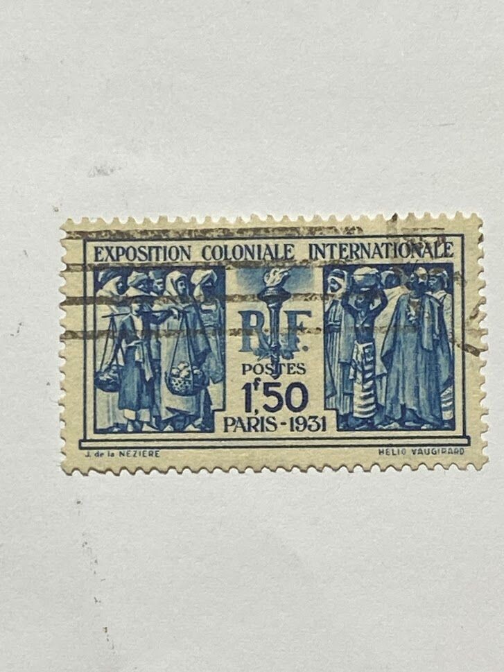 Francobollo - Francia - French Colonies - 1,50 FR - 1931 - Usato