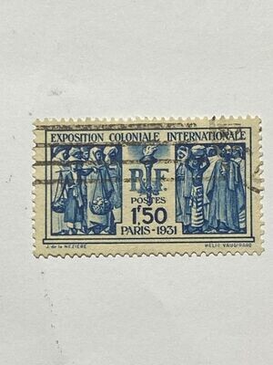 Francobollo - Francia - French Colonies - 1,50 FR - 1931 - Usato