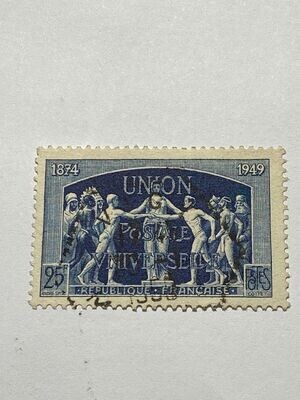 Francia - Anniversary Universal Postal Union - 25 FR - 1949 - Usato