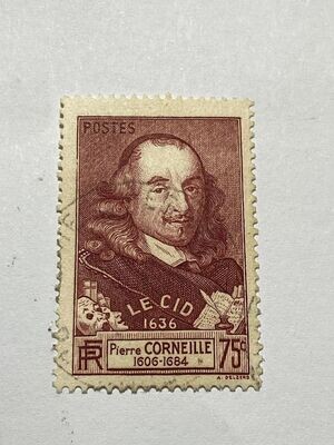 Francobollo - Francia - Pierre Corneille The Cid 1636 - 75 C - 1937 -Usato