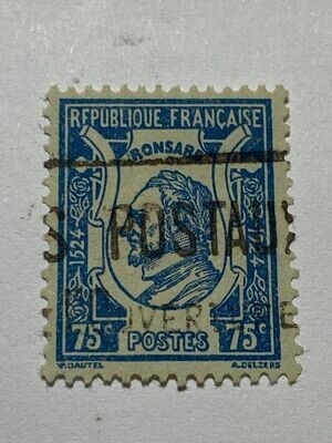 Francobollo - Francia - Pierre de Ronsard (1524-1585) poet - 75 C - 1924 -Usato
