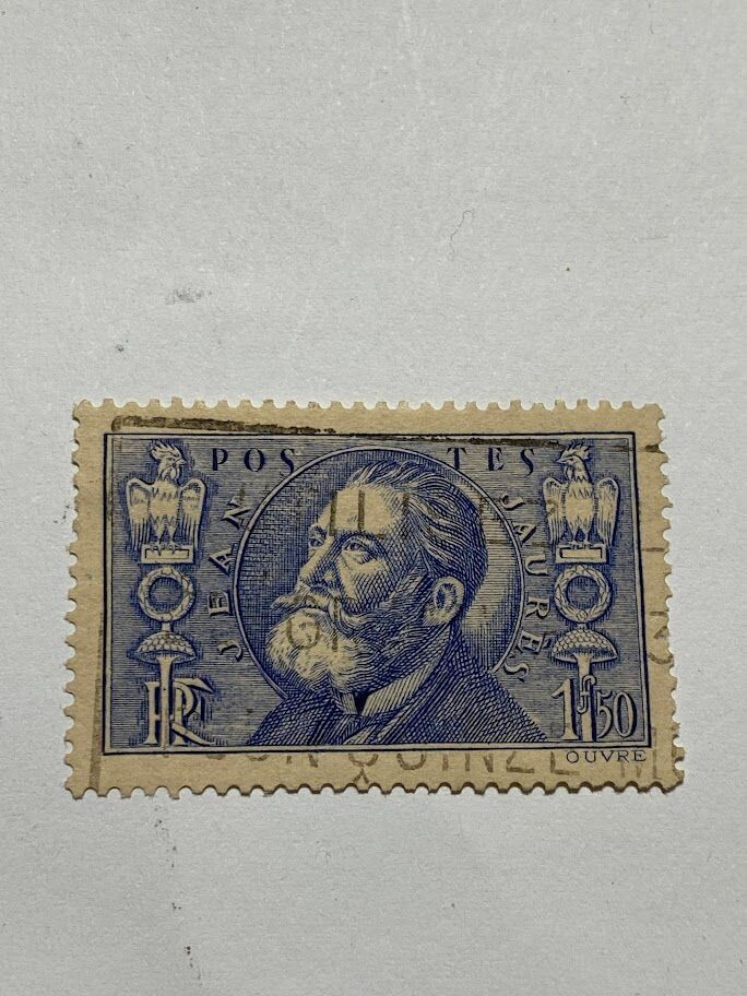 Francobollo - Francia - Jean Jaurès(1859-1914) - 1,50 FR - 1937 - Usato