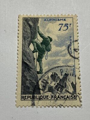 Francobollo - Francia - Mountaineering - 75 FR - 1956 - Usato