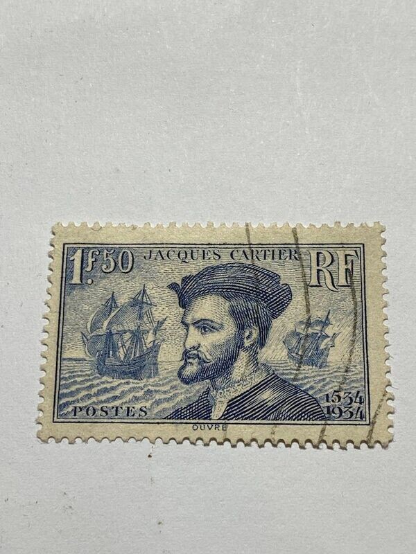 Francobollo - Francia - Cartier Jacques (1491-1557) - 1,50 FR - 1934 - Usato