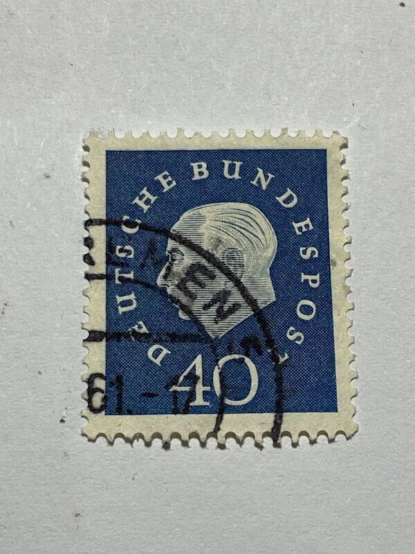 Francobollo - Germania - Theodor Heuss - 40 Pf - 1959 -Usato