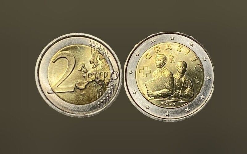 Moneta Italia - 2 Euro Professioni sanitarie/Grazie, 2021-VG - B (bella)