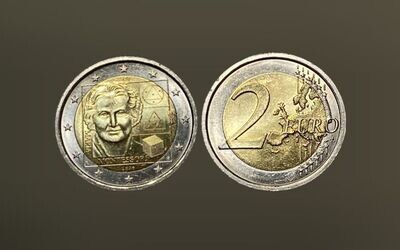Moneta Italia - 2 Euro Maria Montessori, 2022-F - MB (molto bella)